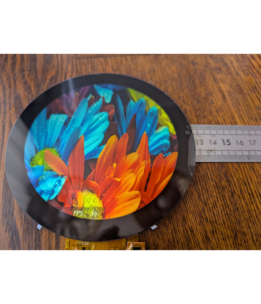 Écran rond 4" – 720 × 720 – Tactile capacitif