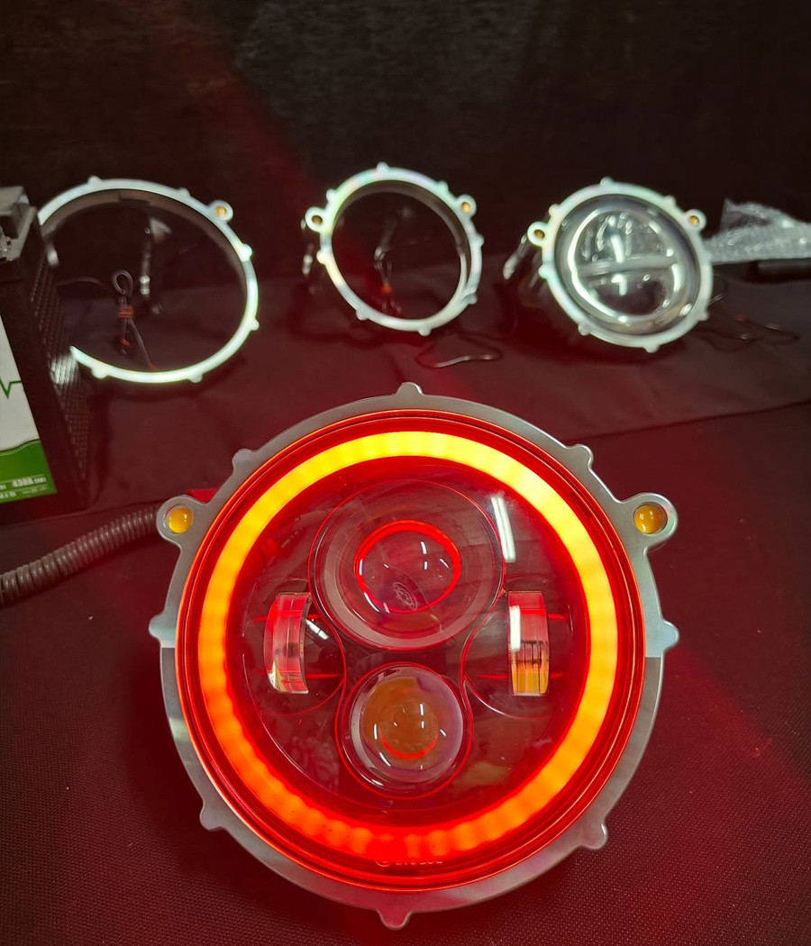 Support de phare moto 7"