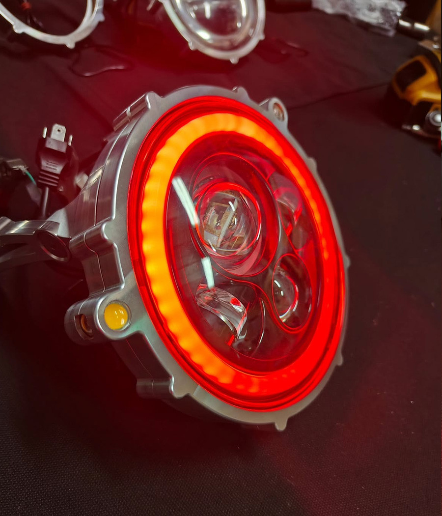Support de phare moto 7"