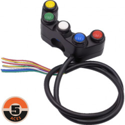 Interrupteur quintuple montage guidon 22mm